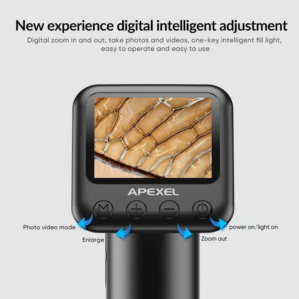 Microscope numérique APEXEL APL-MS008 24x avec écran LCD 2,0 pouces