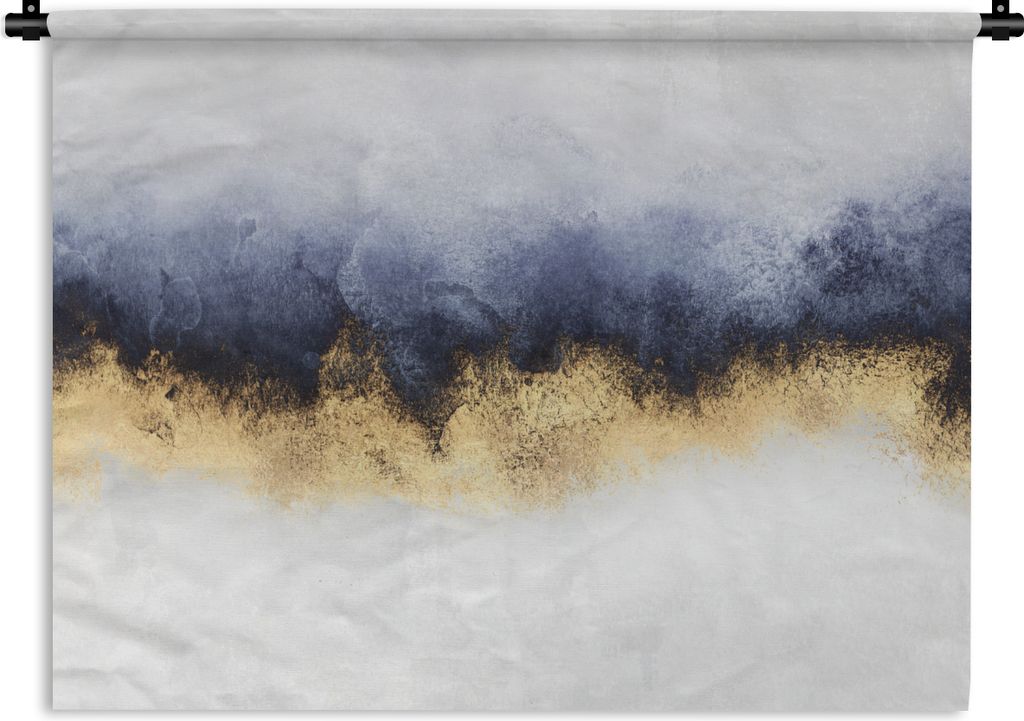 MuchoWow Wandteppich Wandbehang Abstrakt - Gold - Luxus 150x112.50 cm Tapisserie Dekoration Wandtuch - Wanddecke - Wandteppiche