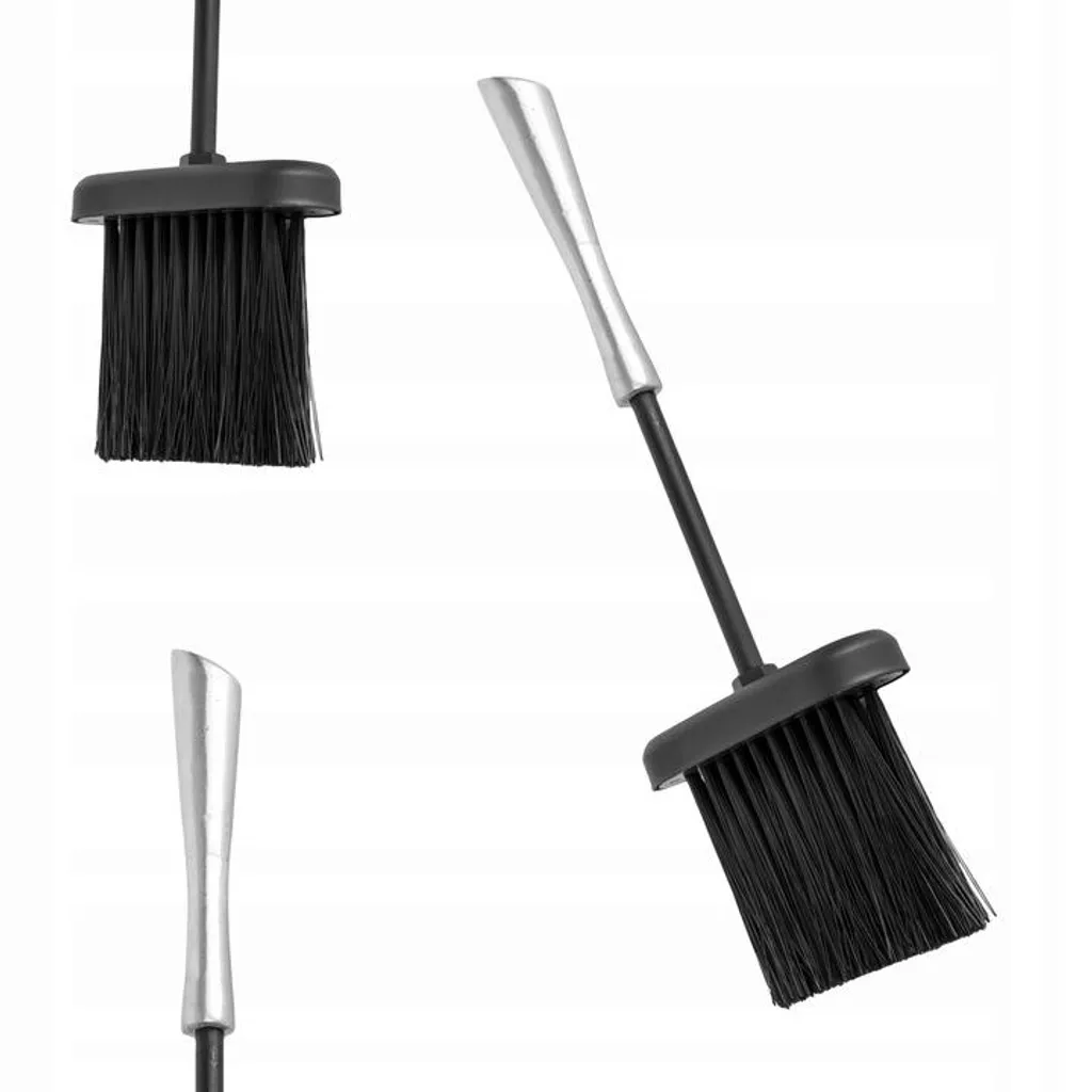 Ensemble d'outils pour cheminée noir 4 pièces avec support robuste
