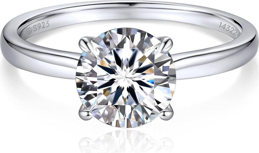 Bague de fiançailles pour femme, moissanite 2 carats, Image du produit 
