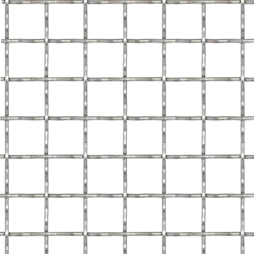 vidaXL Wellengitter Edelstahl 50×50 cm 11×11×2 mm