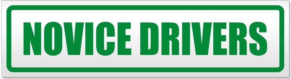 Kiwistar Novice Drivers Magnetschild Schild magnetisch - 45cm Grün - Magnetfolie für Auto PKW Kfz