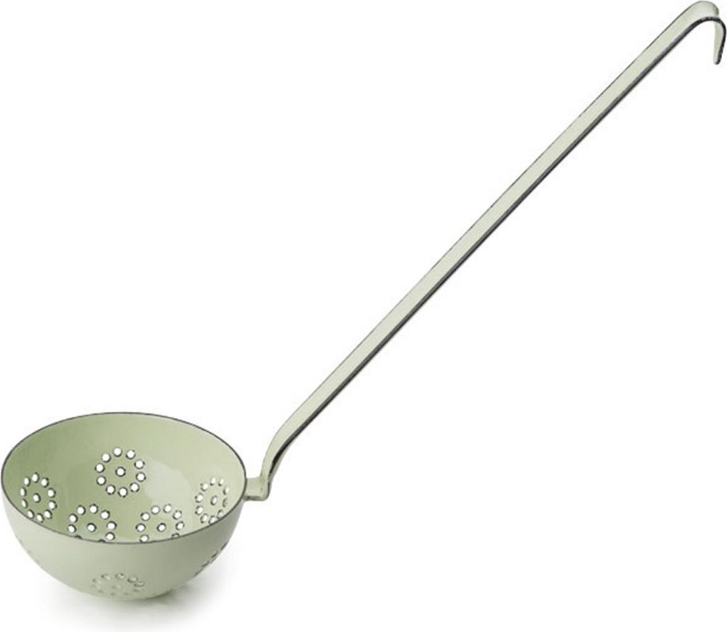 Mestolo forato Riess Ø9cm Smalto verde Nilo pastello Immagine del prodotto 