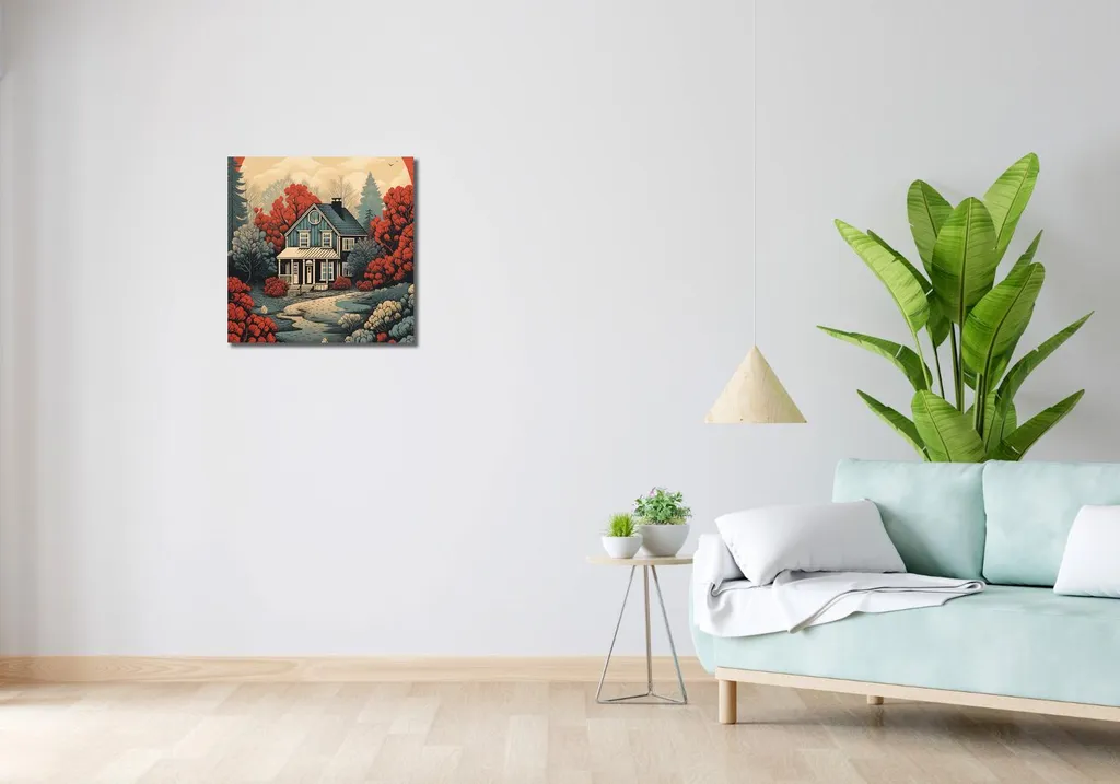 Quadro 50x50 cm Idillio rustico - 2