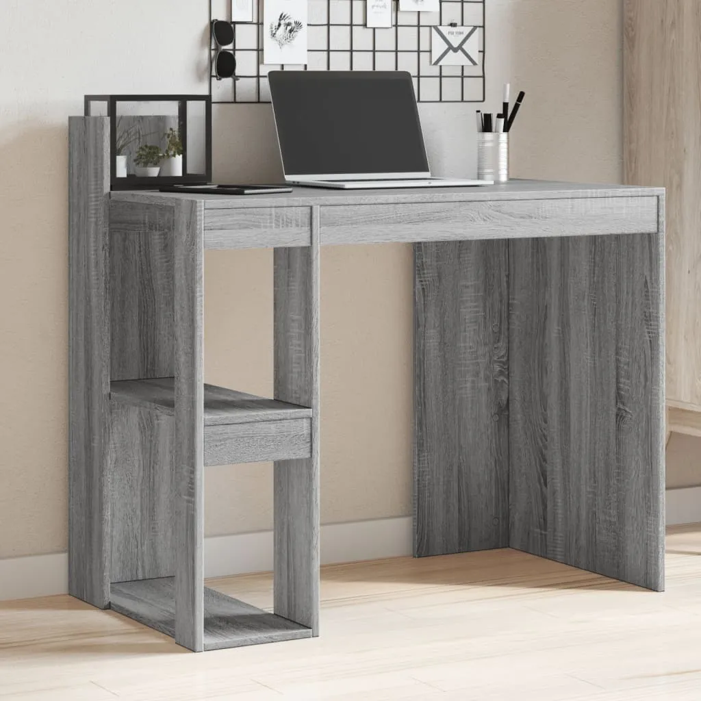 SYFAX™ Scrivania Grigio Sonoma 103,5x56,5x94 cm | Scrivania Ufficio Robusta - 2