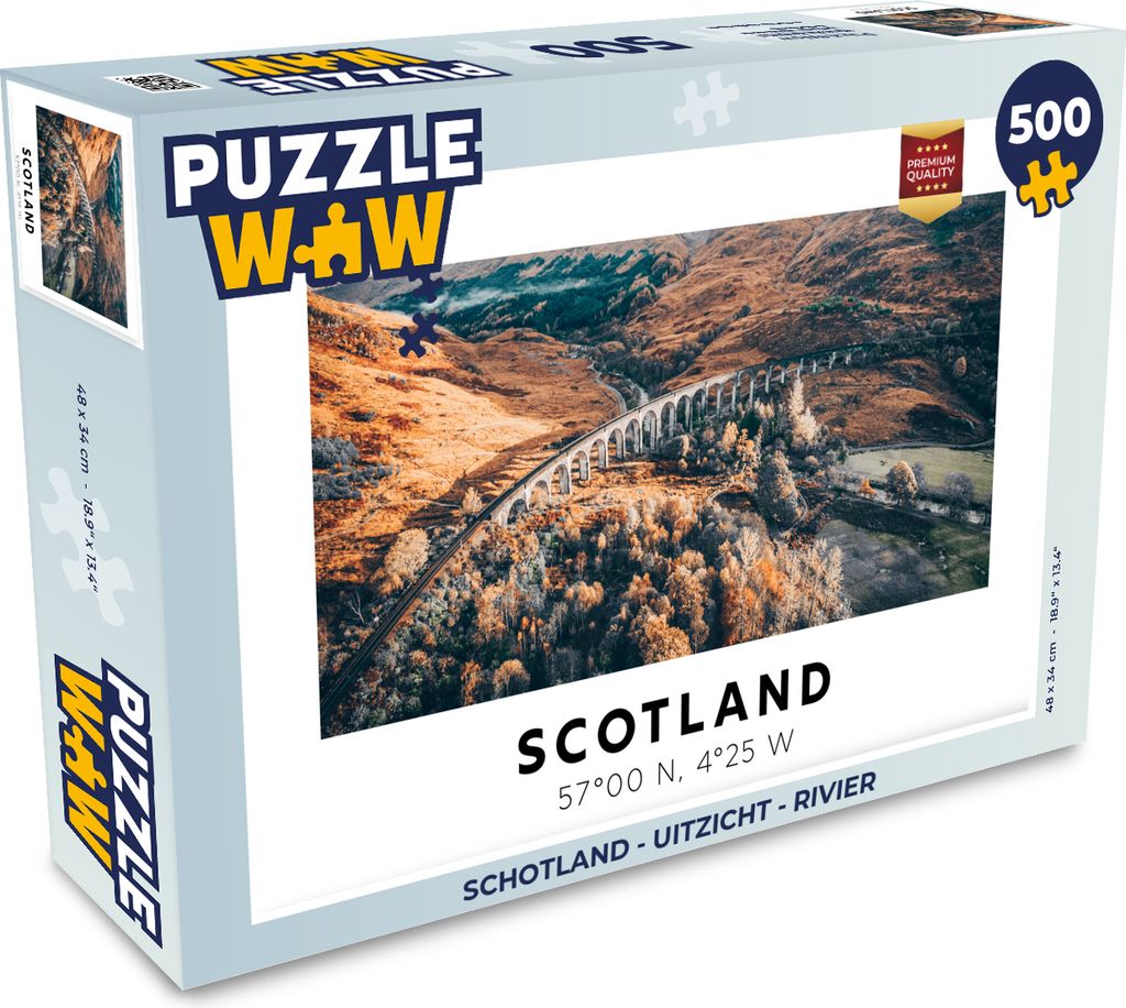 MuchoWow Puzzle 500 Teile Schottland - Aussicht - Fluss - 500 Teile - Kinder - Selberbauen - Puzzlespiele