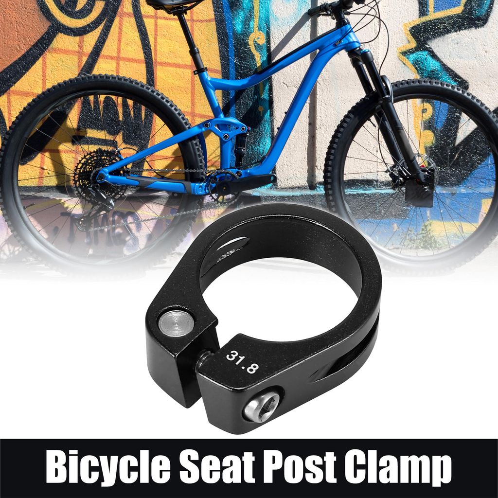 Fahrrad Sattelstützenklemme Sattelstütze Adapter 31.8mm Aluminium Schwarz