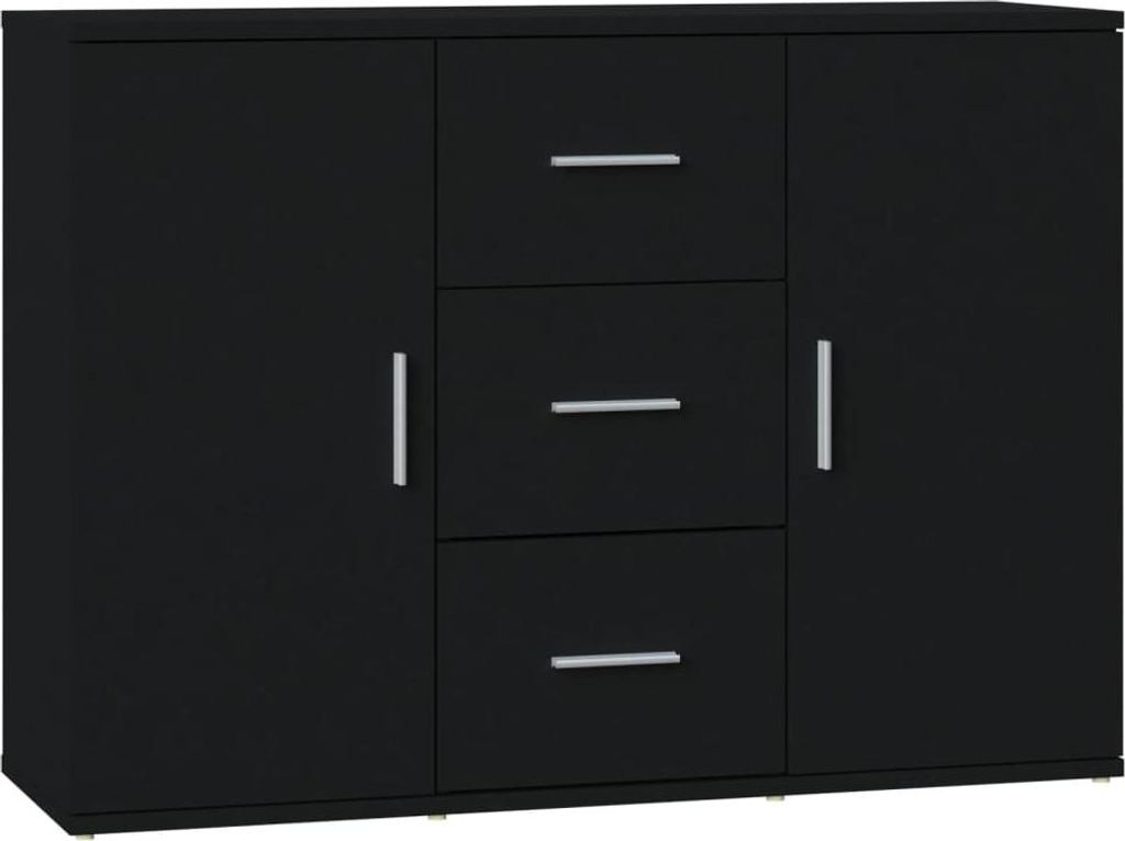 vidaXL Príborník čierny 91x29,5x65 cm odvodený výrobok z Obrázok produktu 