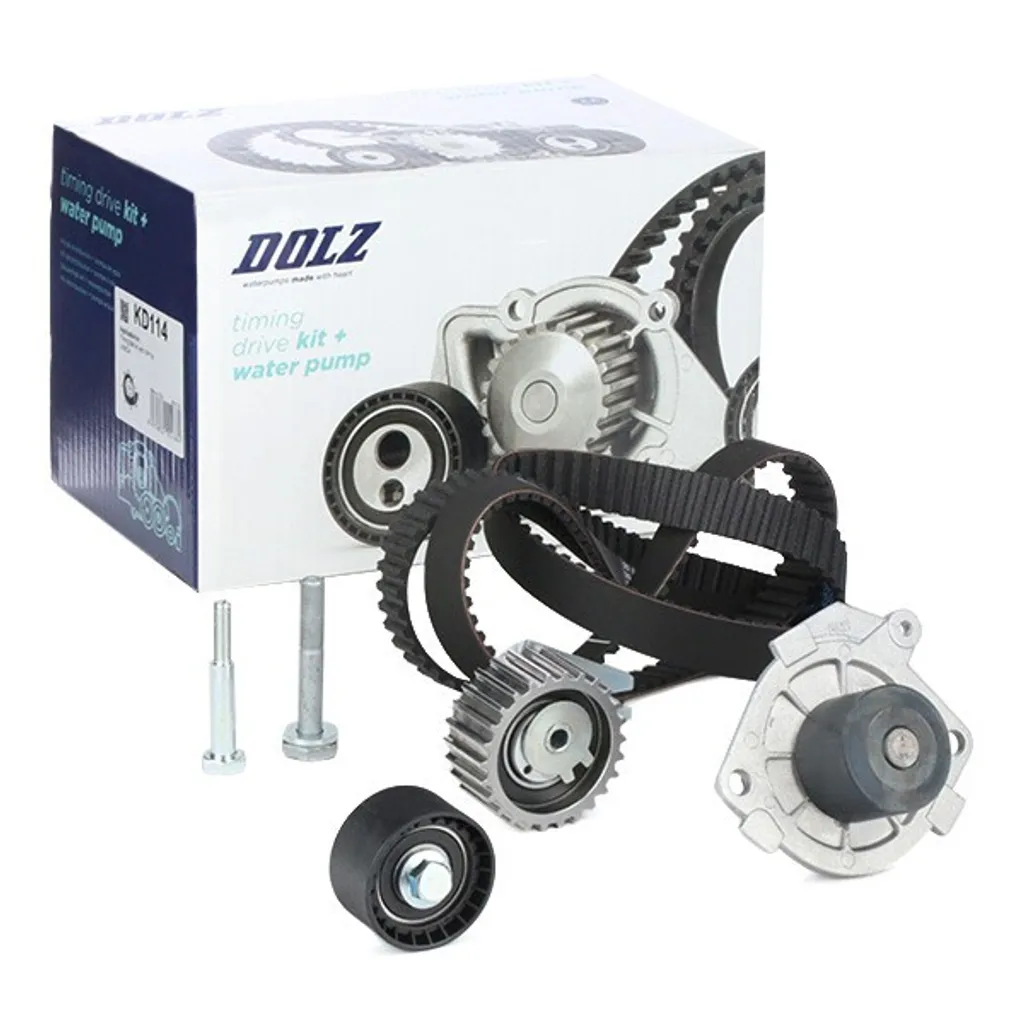 Kit de Distribution Renforcé DOLZ KD114 avec Pompe à Eau Intégrée