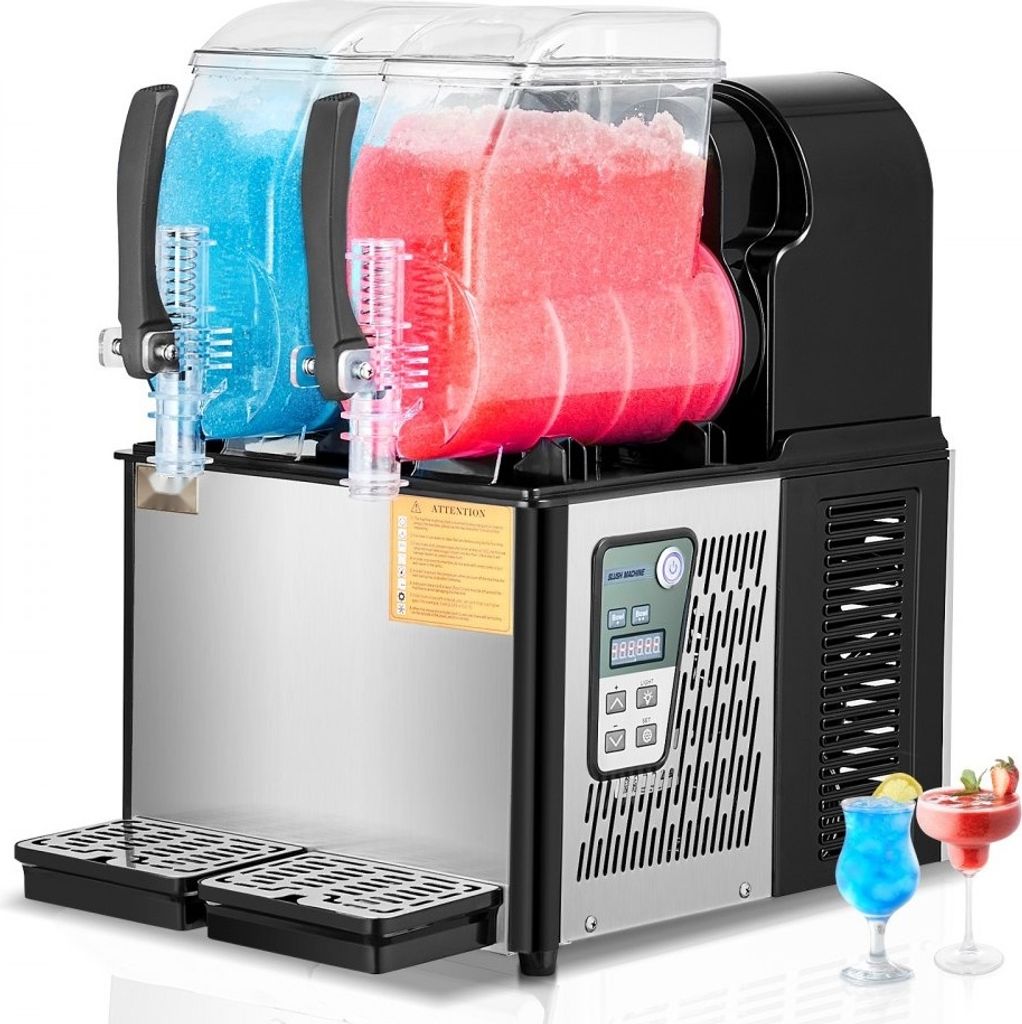 Kommerzielle Slushy-Maschine 4Lx2 - Margarita Smoothie Maker - Gefrorene Getränke Zubereiter - Ideal für Partys und Gastronomie