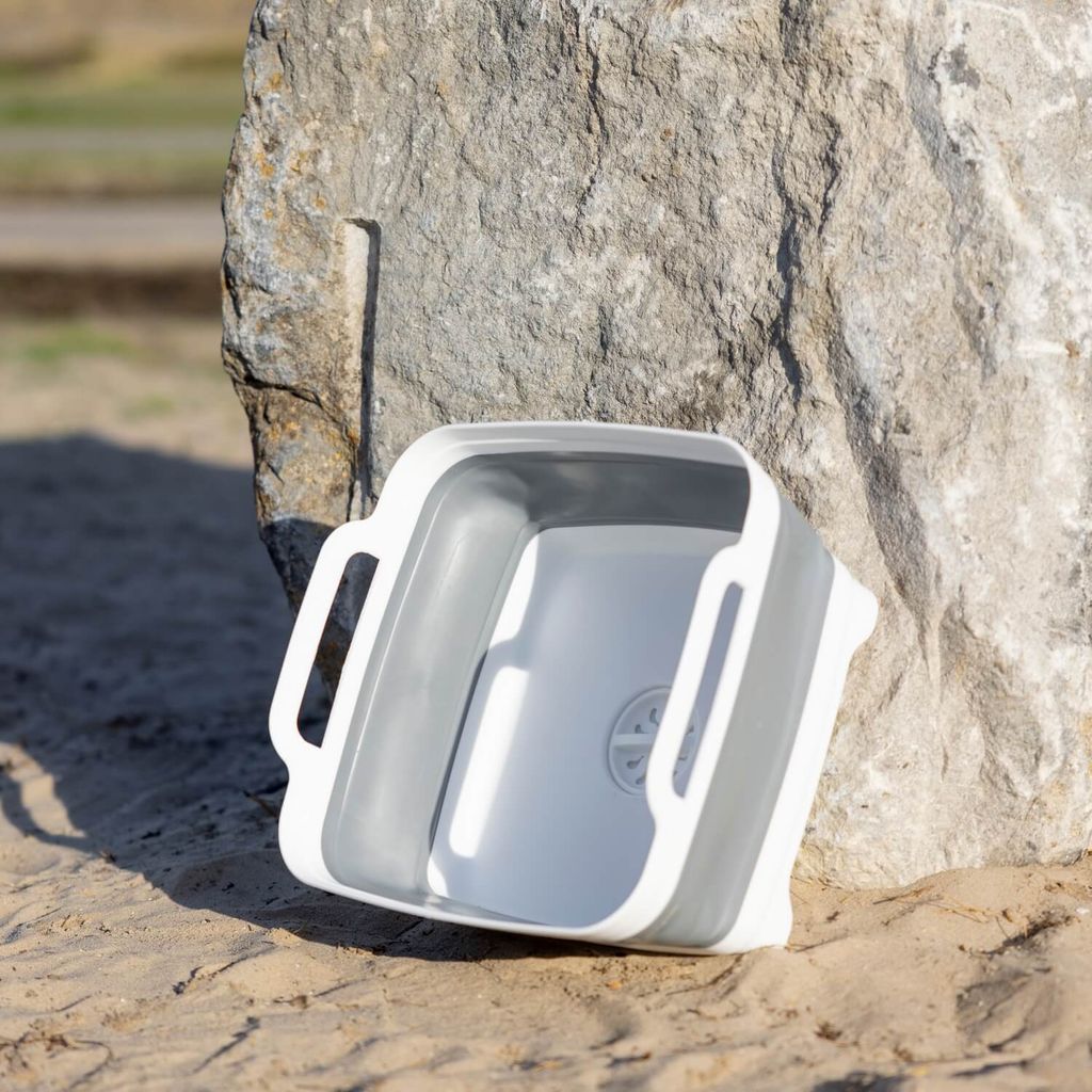 EVEBASE Klappwaschbecken mit Wasserablauf – Platzsparend, langlebig und tragbar