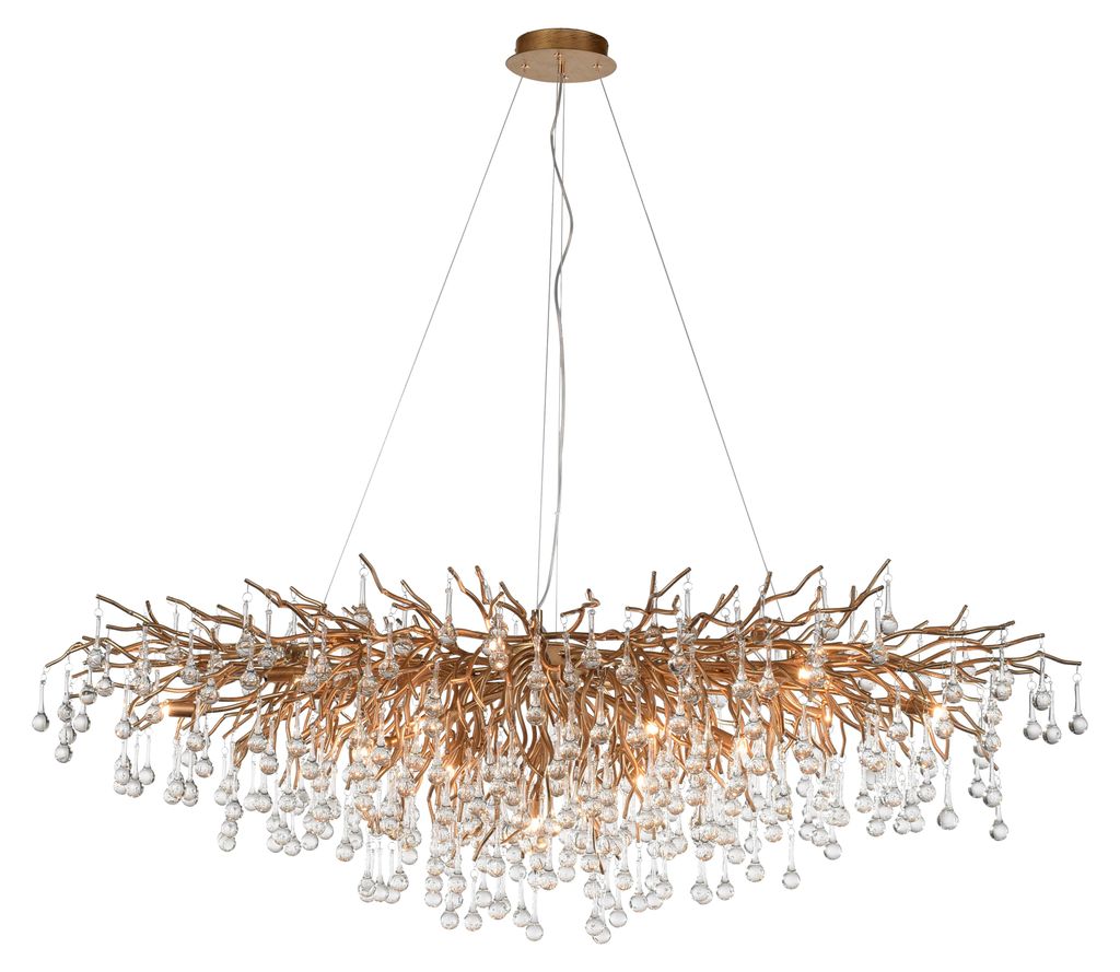 Lustre de luxe en laiton PAUL NEUHAUS, 400 pampilles en Image du produit 