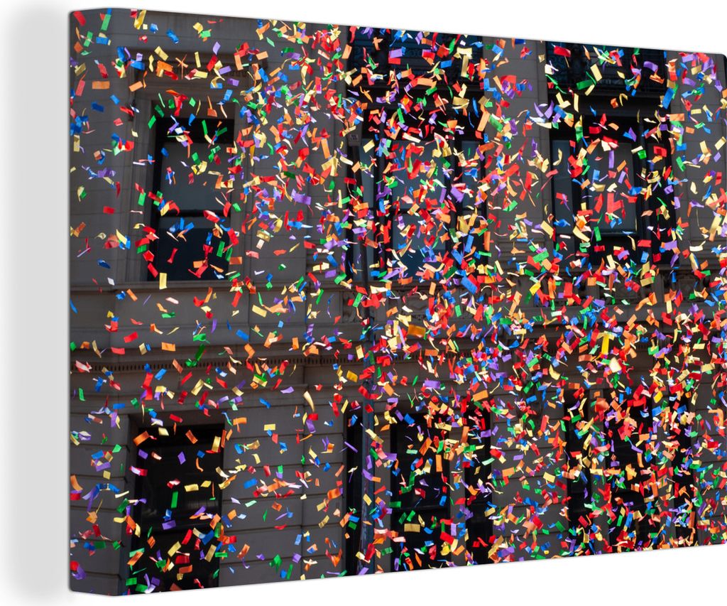 OneMillionCanvasses® - Leinwandbilder - 140x90 cm, Konfetti Produktbild 