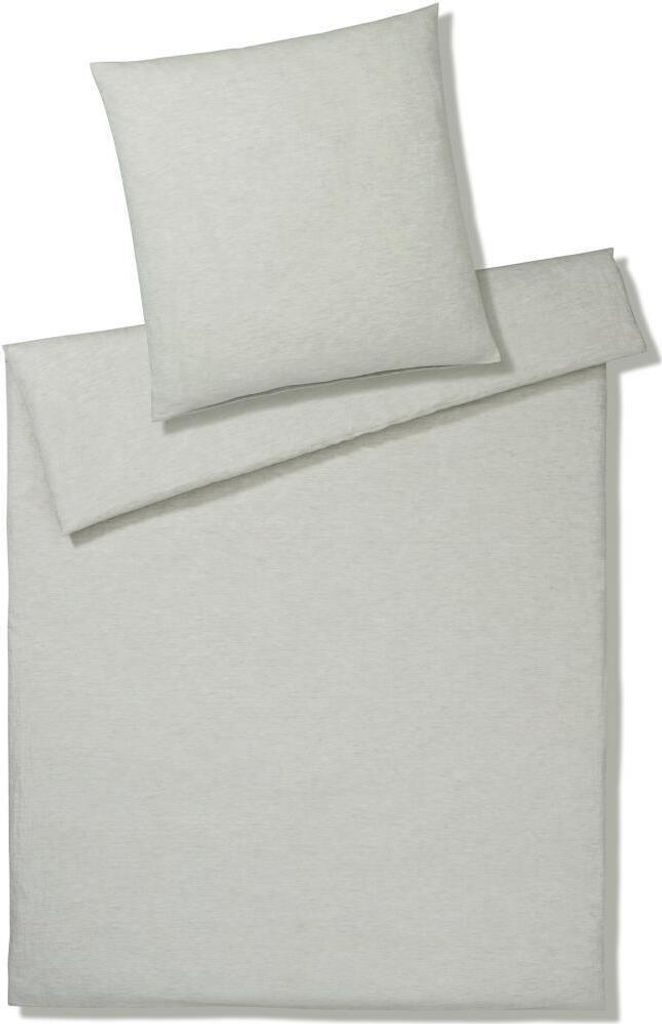 elegante Halbleinen-Bettwäsche-Garnitur Breeze Farbe Kreide Größe 200x220+2x70x90cm