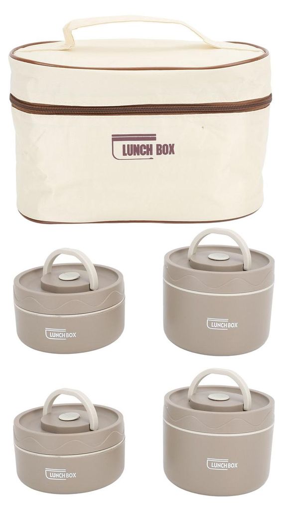Isolierter Glas-Lebensmittelbehälter, isolierte Lunchbox aus Edelstahl 304, auslaufsichere, tragbare Vakuum-Wärmebox mit Deckel und Thermotasche,...