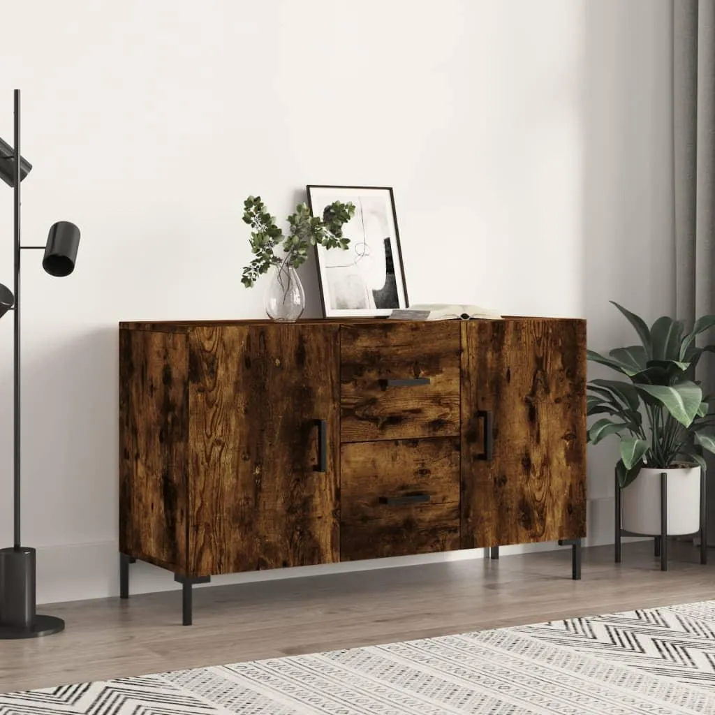 vidaXL Credenza rovere affumicato 100x36x60 cm materiale a base di legno