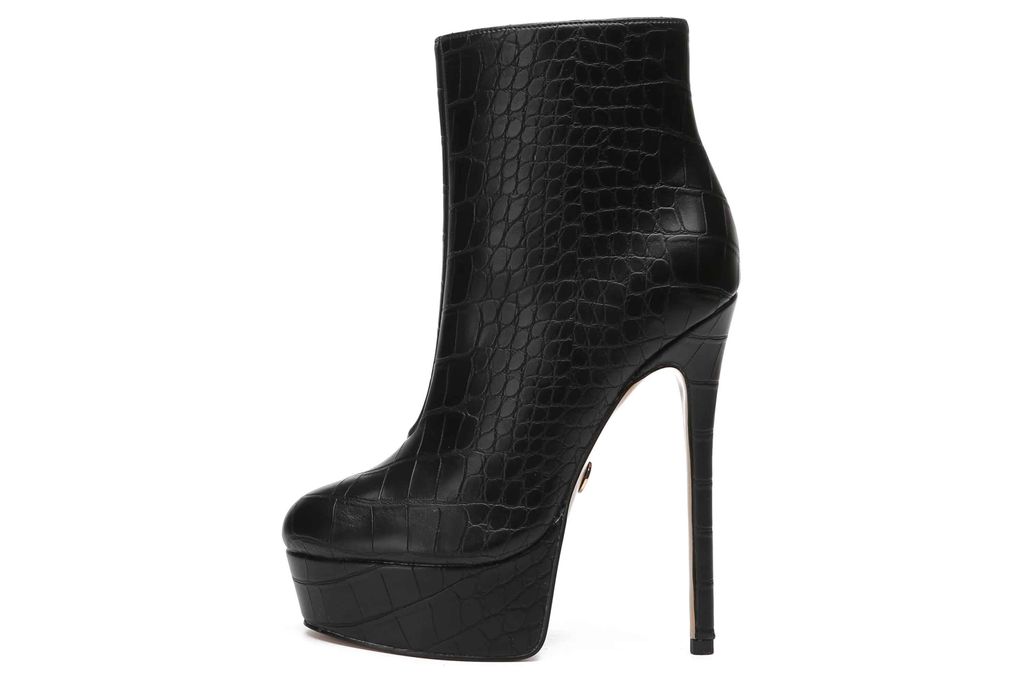 Giaro Stiefeletten in Übergrößen Schwarz SIDDY BLACK CROCK große Damenschuhe