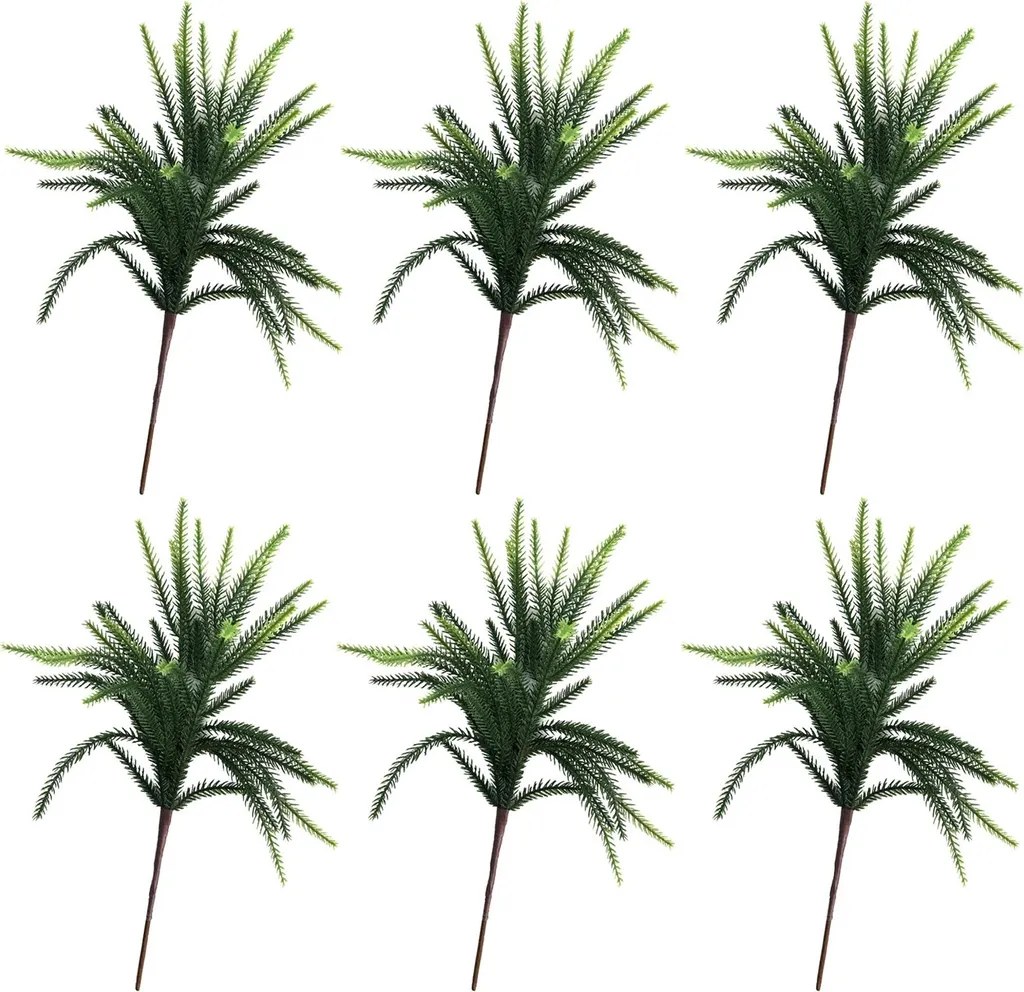 Branches de pin artificielles réalistes 45 cm avec tiges flexibles