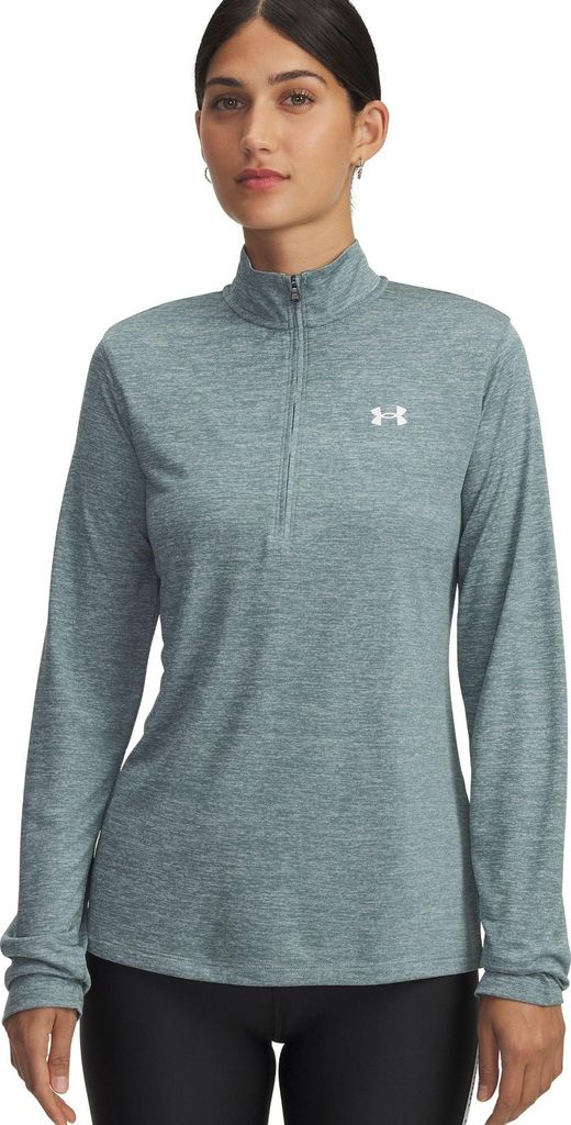 Under Armour Tech 1/2 Zip- Twist - jasper blue, Größe:L