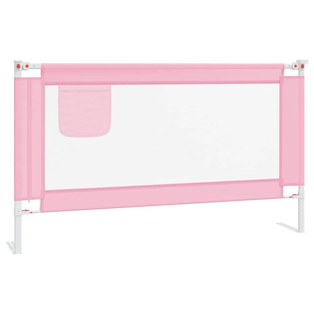 vidaXL Kleinkind-Bettschutzgitter Rosa 140x25 cm Stoff Produktbild 