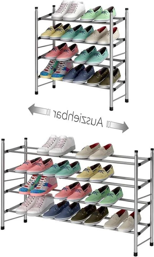 Organiseur de placard extensible à tiroirs coulissants gris métal 114cm