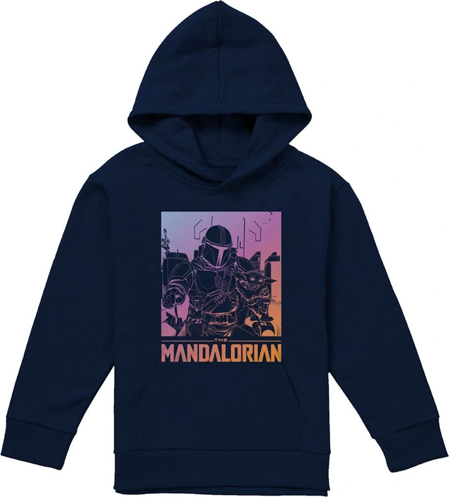 Star Wars Mandalorian - Kapuzenpullover für Kinder TV26310 (116) (Marine)