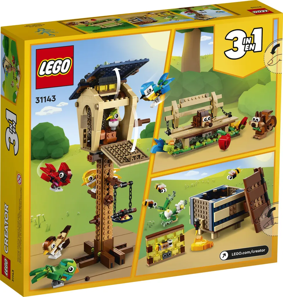 Maisonnette à oiseaux LEGO Creator 31143 - Jeu de construction 3-en-1 - 3