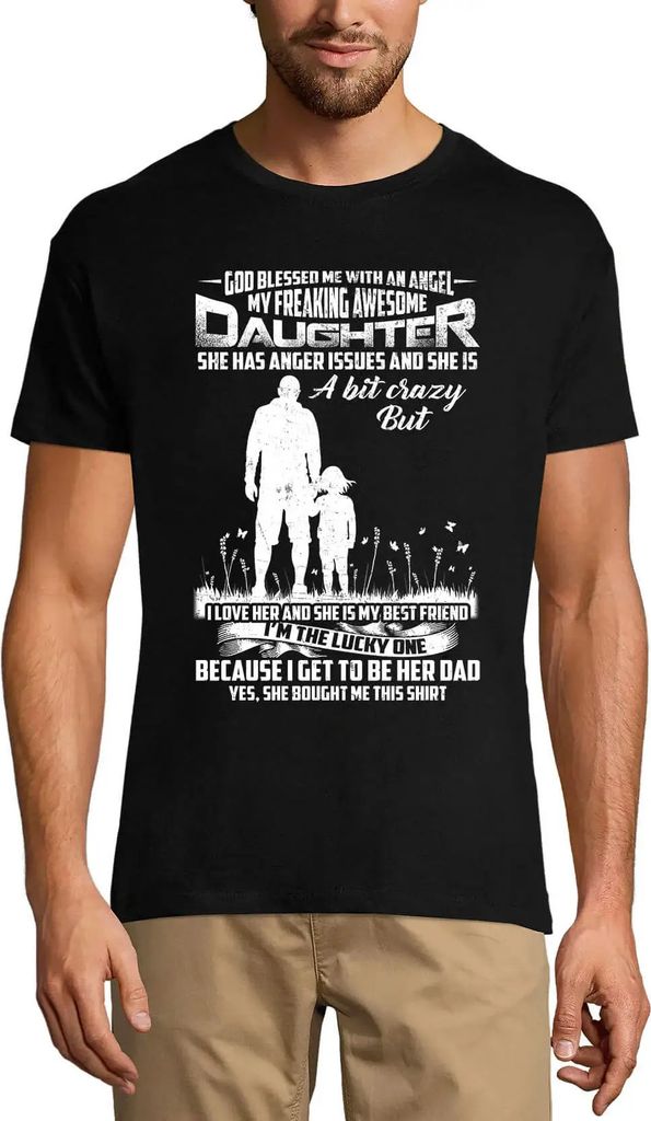 Herren Grafik T-Shirt Tochterliebe - sie hat mir dieses Shirt gekauft - ich bin der Glückliche – Daughter Love - She Bought Me This Shirt - I'm