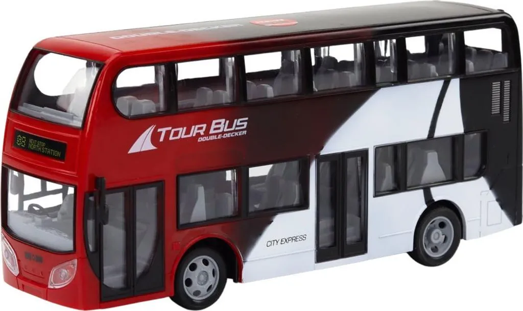 Autobus de tourisme télécommandé double decker avec éclairage intégré - 2