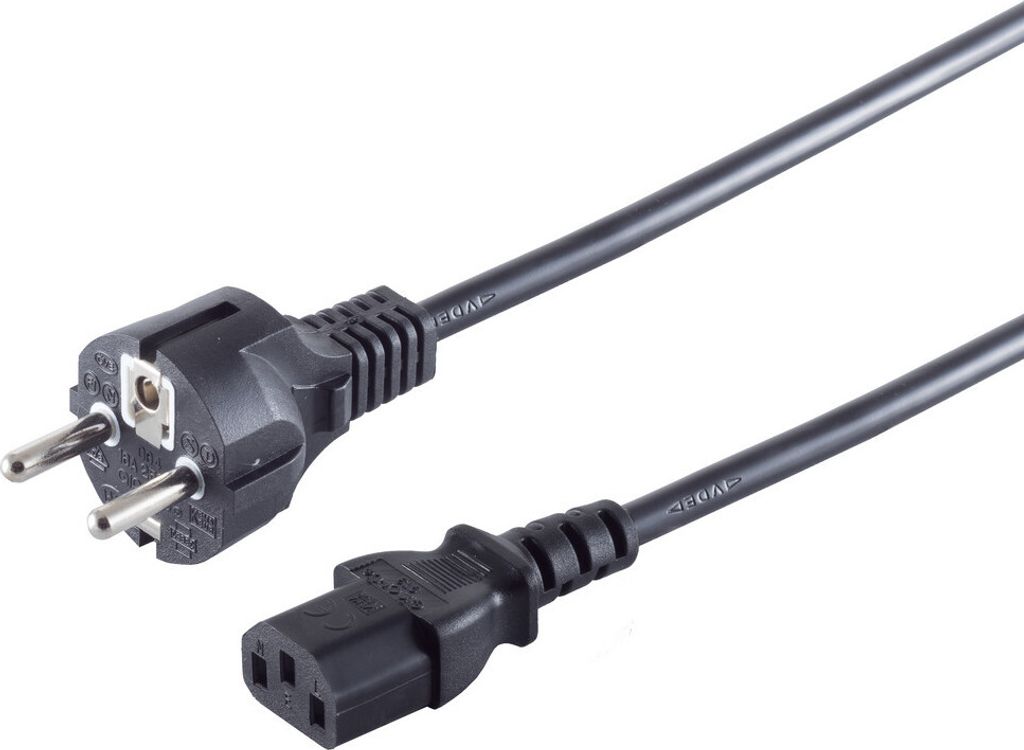 kabelbude KB60006-G02, 1,8 m, CEE7/7, IEC C13 Produktbild 