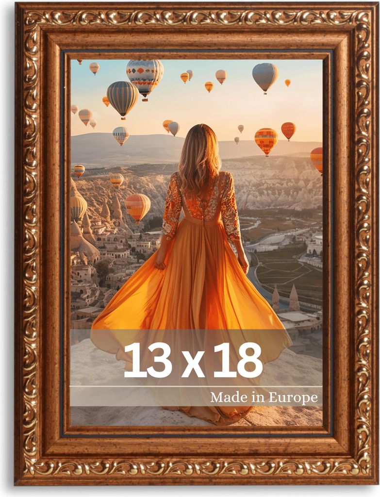 Bilderrahmen "Chagall" - Farbe: Braun Gold - Größe: 13 x 18 Produktbild 
