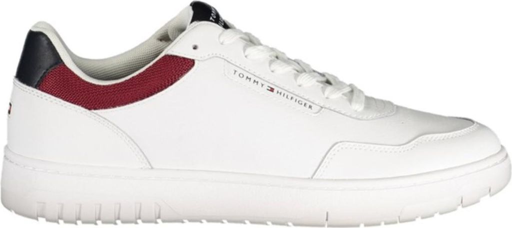 Weiße Herrensneaker mit Kontrastdetails und herausnehmbarer Innensohle