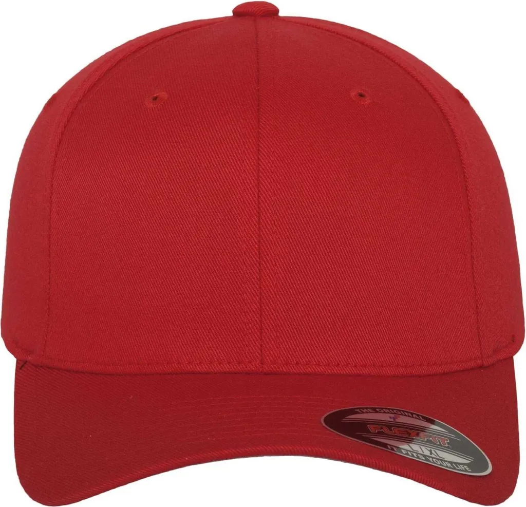 Flexfit 6277 Wooly Combed Rosso S-M - Hat Unisex Baseball Premium