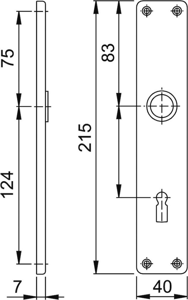 Paar Hoppe Schild202SP PAAR F4 BB-72 9999 18MM (Langschilder)
