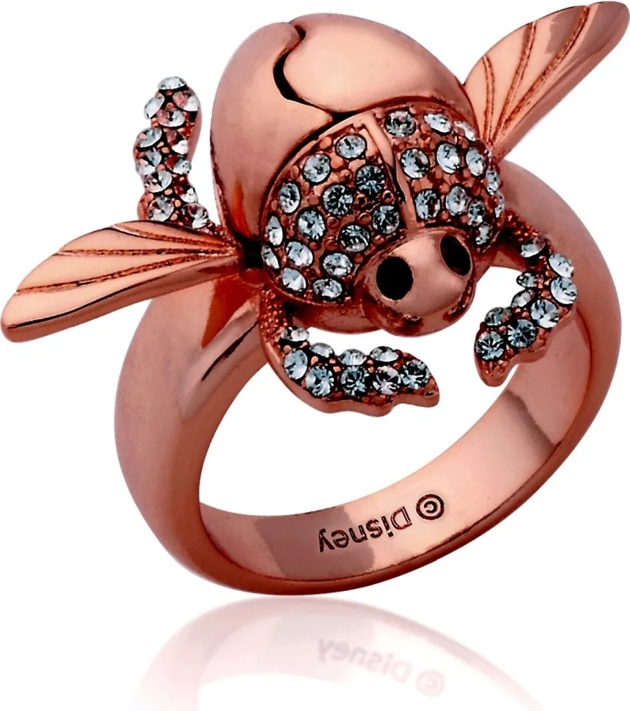 Bague Disney Aladdin Scarabée Cadeau Idéal en Or Rose 14 carats Taille US 7