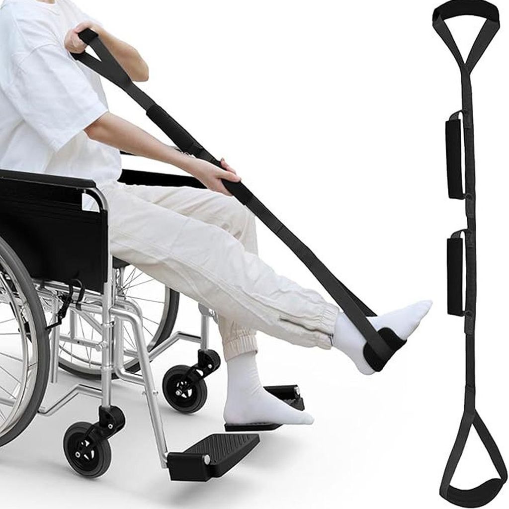 100cm langer Beinhebergurt mit Fuß- und Handgriff, Aufstehhilfe Gehhilfe für Senioren, Behinderten Hilfsmittel Nach Hüft Op für Ältere Mensche...