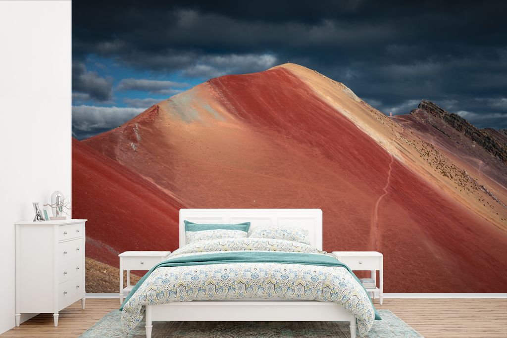 MuchoWow Fototapete für Wohnzimmer oder Schlafzimmer Wandtapete Vinyl Motivtapete Landschaft - Natur - Berg - Wolken - 600x400 cm - Vinyltapeten