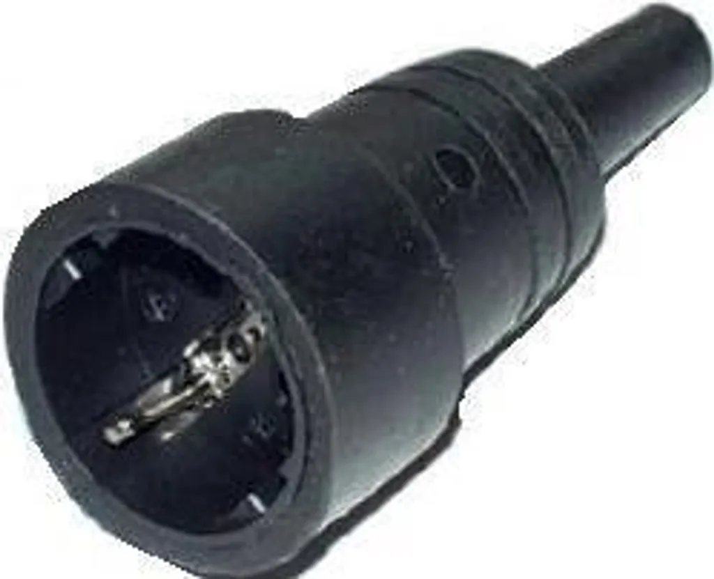 Fiche secteur e+p K 11 noir robuste avec montage facile à vis