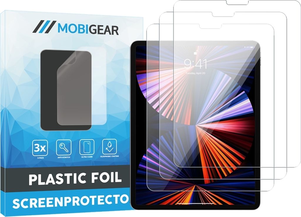 Mobigear iPad Pro 12.9 Zoll (2018) Displayschutz Schutzfolie - Hüllenfreundlich (3er Pack)