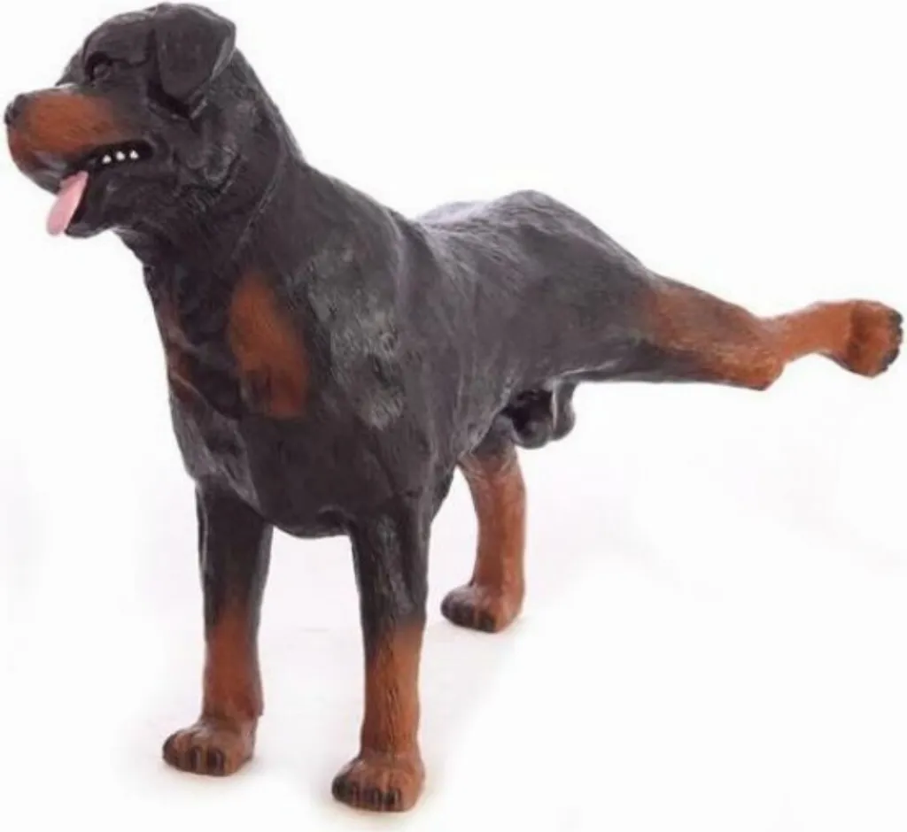 Décoration Jardin Rottweiler 70cm : Gardien de Propriété Effet Réaliste