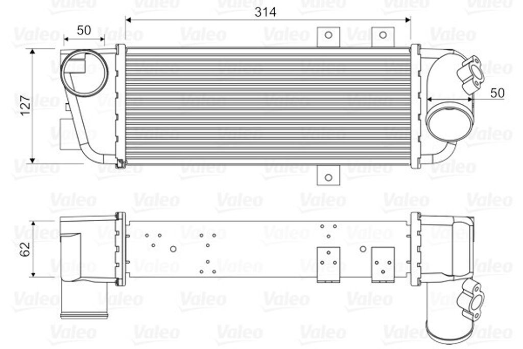 VALEO 818333 Ladeluftkühler LLK für HYUNDAI i30 (FD) Turbo Produktbild 