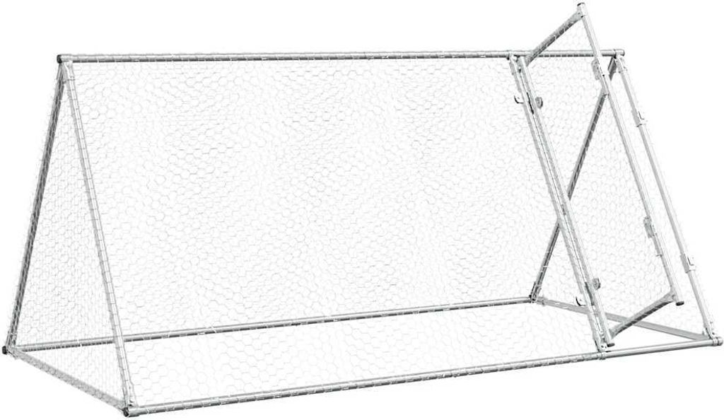 Klec pro kuřata stříbrná 200x105x91 cm Pozinkovaná ocel Obrázek produktu 