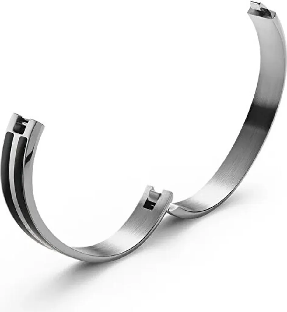Bracciale Emalie Infinite DW0040025 Argento e Nero Taglia L