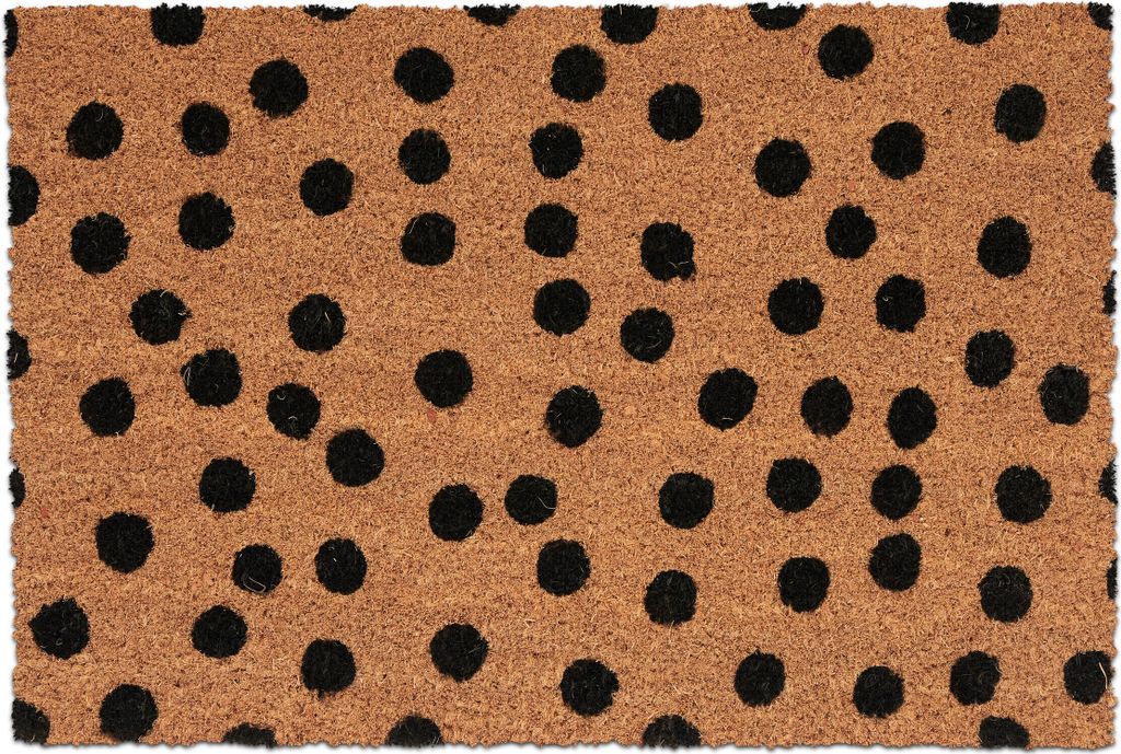 relaxdays Kokos Fußmatte mit Punkten