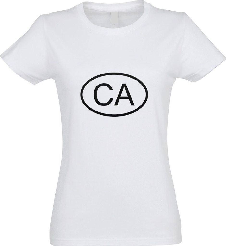 Kiwistar - T-Shirt tailliert - Damen - Weiss - Kanada CA - mit Motiv Bedruckt - Funshirt Design - Sport - Freizeit - Damen - XL