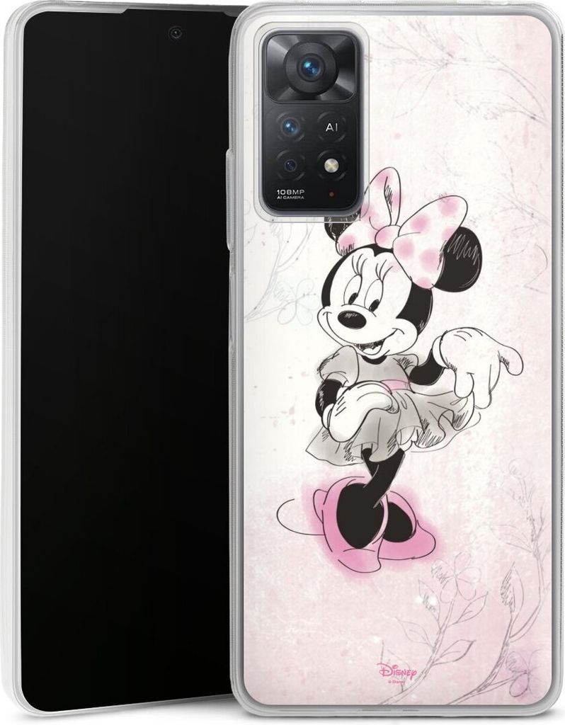 DeinDesign Slim Hülle für Xiaomi Redmi Note 11 Pro 5G Silikon Case Ultra Dünn Handyhülle Disney Minnie Mouse Vintage