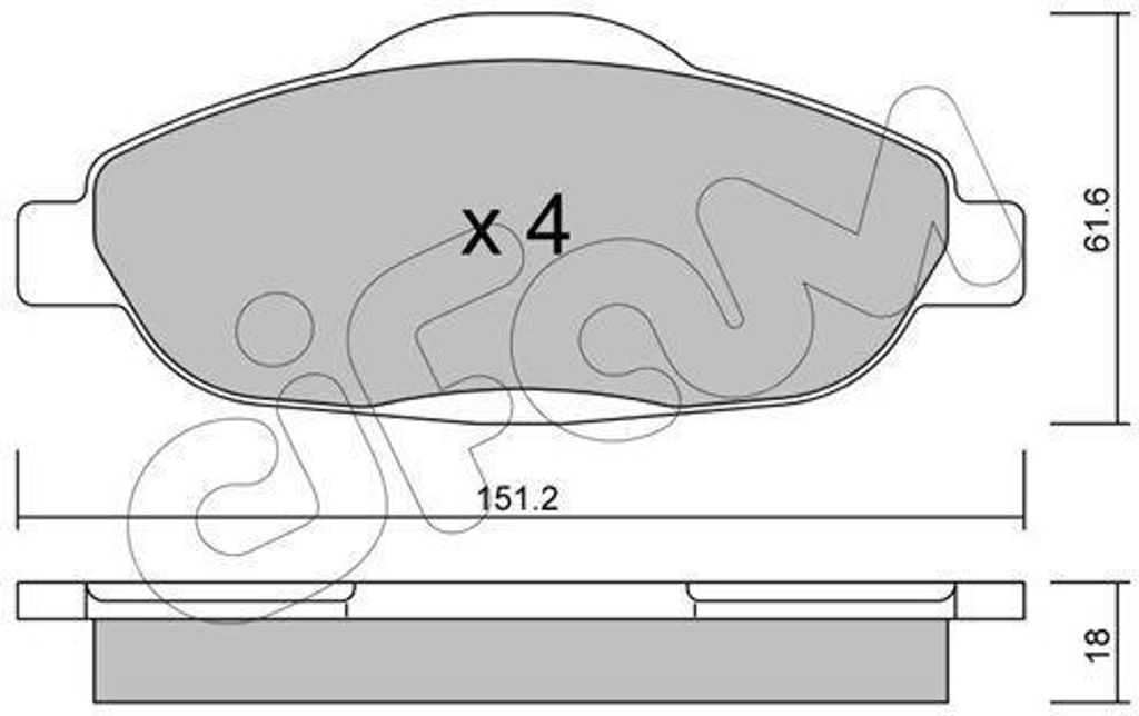 CIFAM Bremsbeläge Satz Vorne Bremsklötze passend für PEUGEOT 308 SW I (4E, 4H) 822-804-0