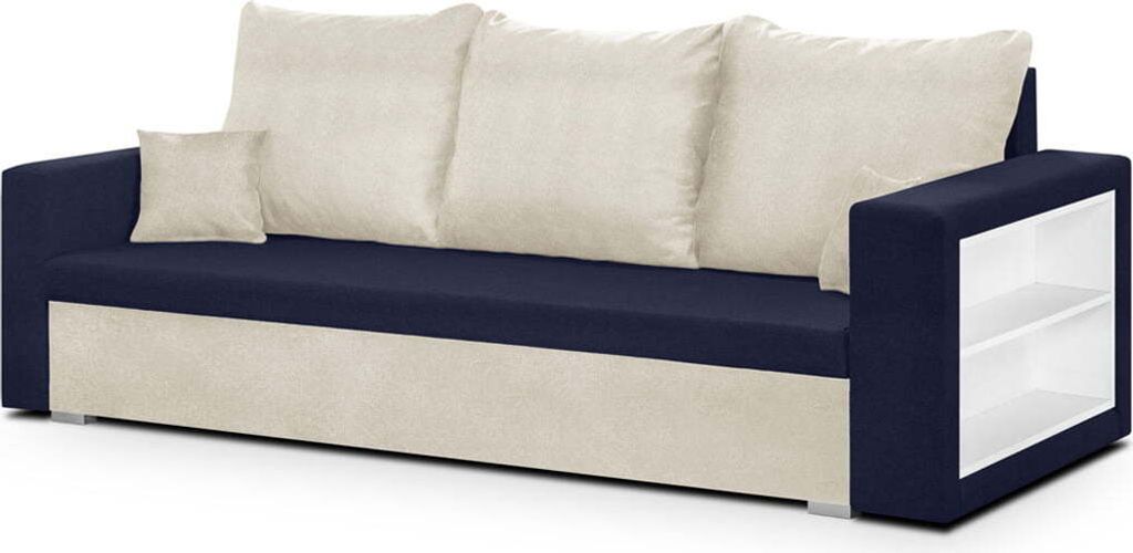3-Sitzer-Sofa mit Schlaffunktion SAM1 - Creme/Grün
