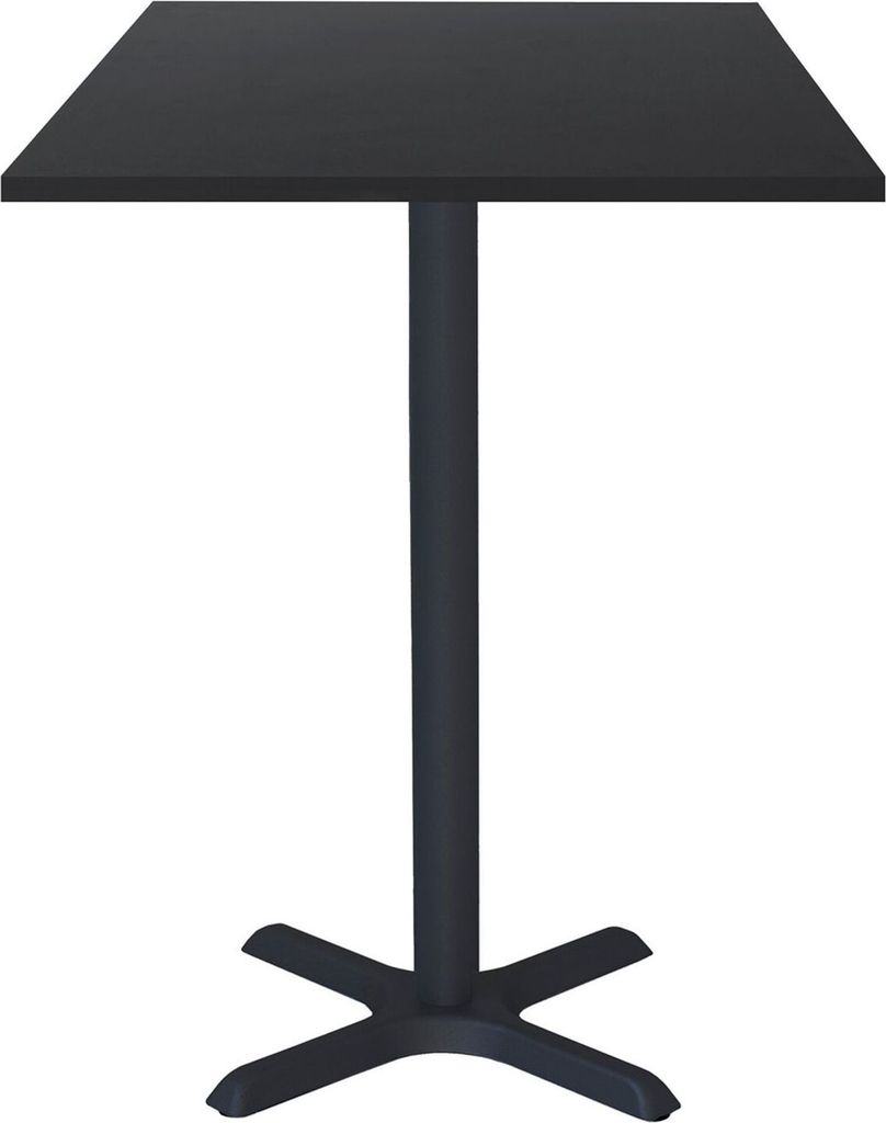 Stehtisch 60 x 60 cm – Dina-Fuß und schlichtes schwarzes Modell
