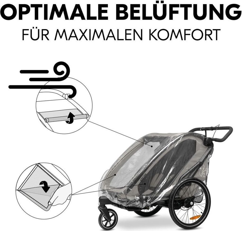Hauck Regenschutz fr Fahrradanhnger Bike N Walk